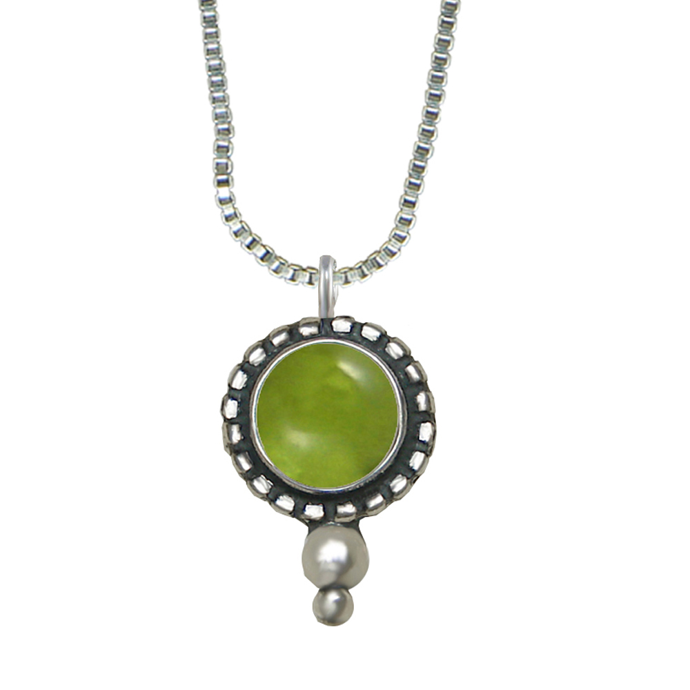 Sterling Silver Little Peridot Pendant Necklace